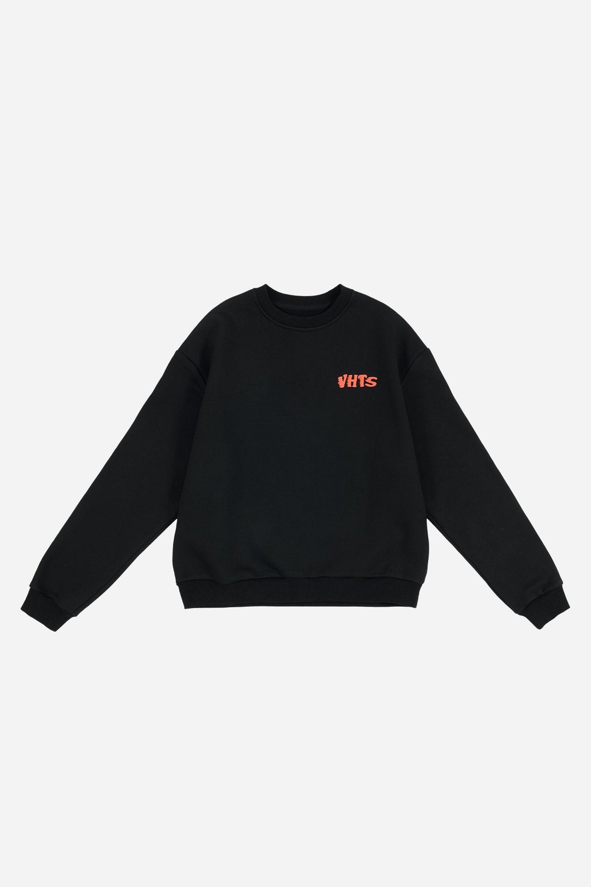 VHTS FC CREW NECK SWEAT SHIRTS-BLACK/ ORANGE