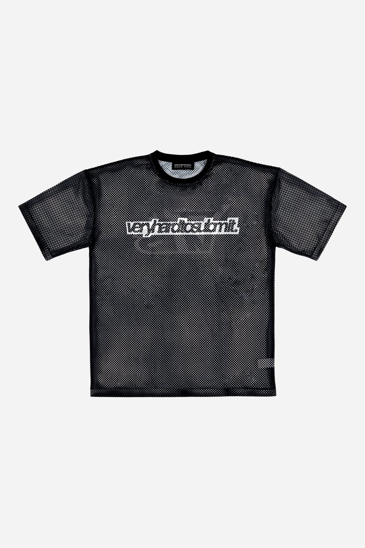 Oversized Mesh T shirts Black