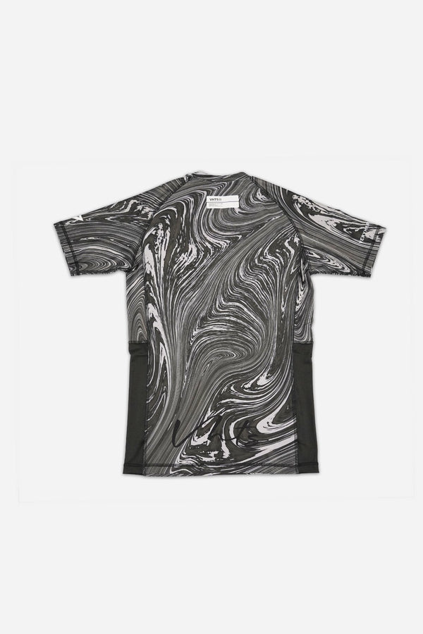 Spring/ Summer 2022 special edition Short sleeves rash guard “Marble” Charcoal - view 2