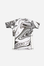 Spring/ Summer 2022 special edition Short sleeves rash guard “Marble” White - view 2