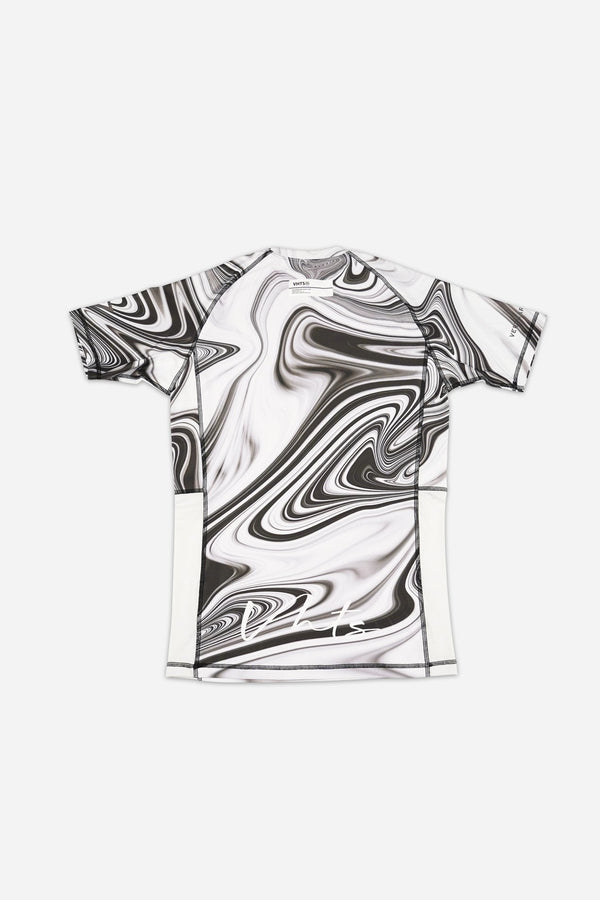 Spring/ Summer 2022 special edition Short sleeves rash guard “Marble” White - view 2