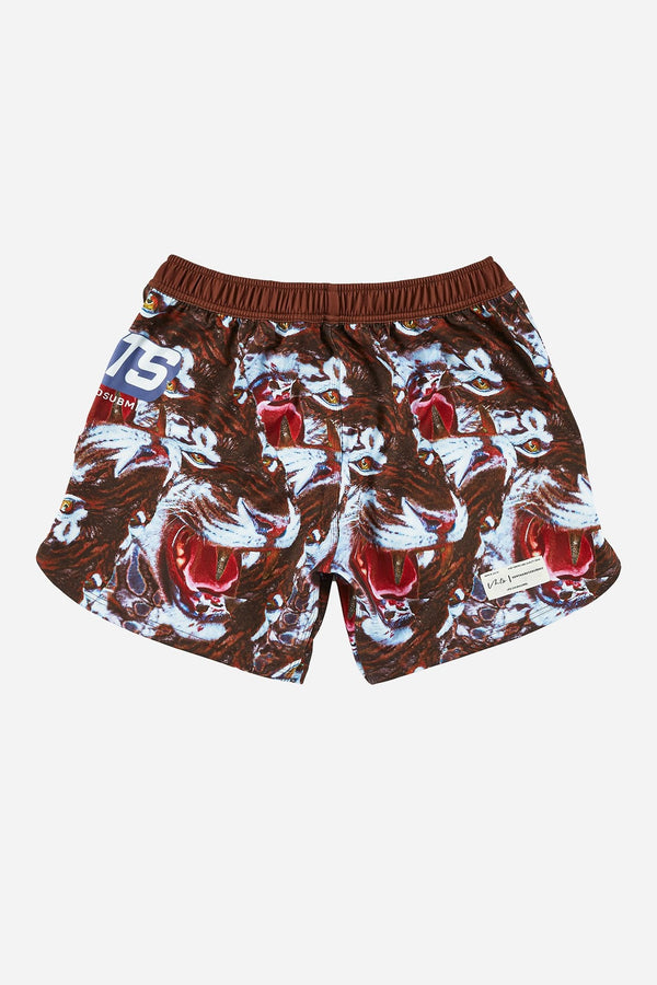 Trippy Tiger series 2023 BJJ Fitted Shorts Brown - view 2