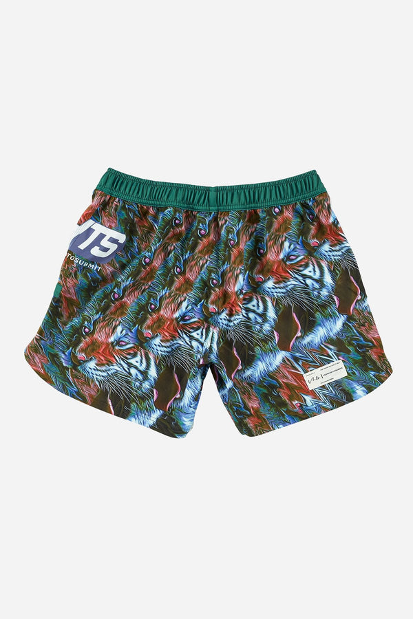 Trippy Tiger series 2023 BJJ Fitted Shorts Green - view 2