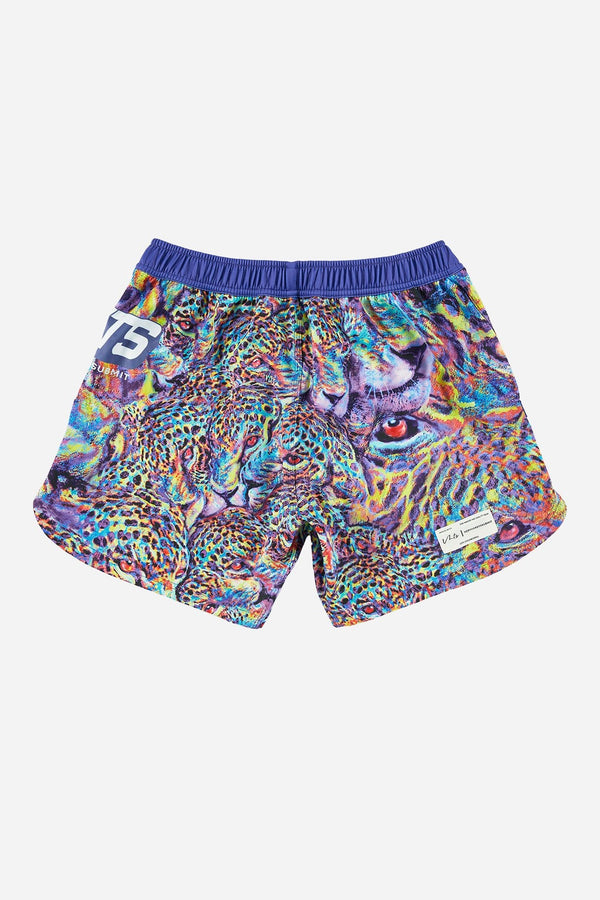 Trippy Tiger series 2023 BJJ Fitted Shorts Purple - view 2