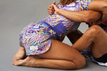 Trippy Tiger series 2023 BJJ Fitted Shorts Purple - view 4