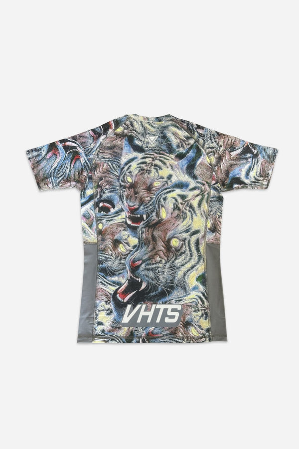 Trippy Tiger Season 01 short sleeves rash guard "Gray" - view 2