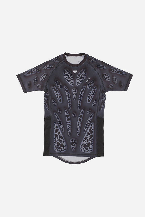 FW 23 Lab edition "Biomorphism" Short sleeves rash guard Black