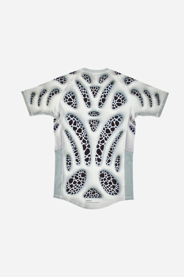 FW 23 Lab edition "Biomorphism" Short sleeves rash guard White - view 2
