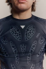 FW 23 Lab edition "Biomorphism" Short sleeves rash guard Black - view 3