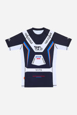 "Racer" Short Sleeves Rash Guard Black