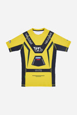 "Racer" Short Sleeves Rash Guard Yellow