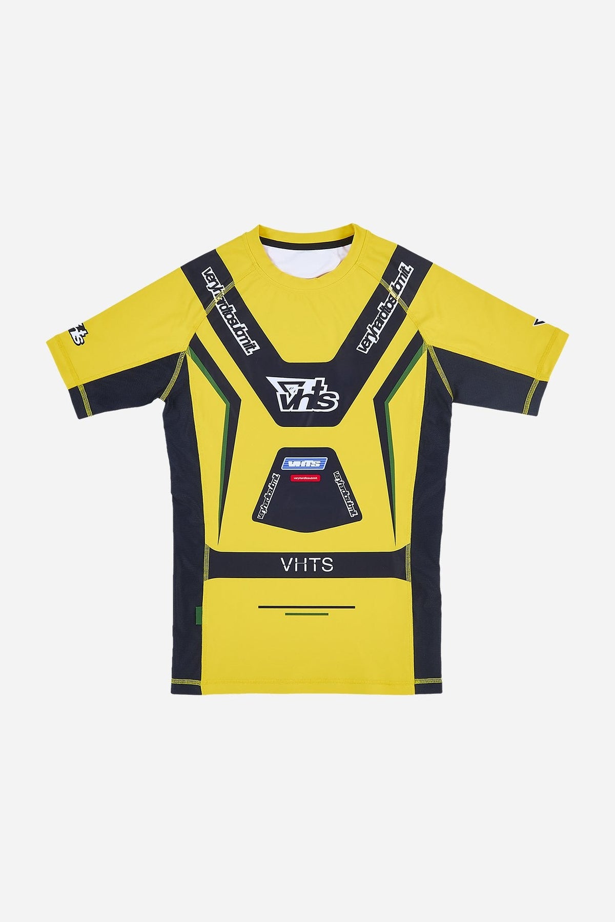 "Racer" Short Sleeves Rash Guard Yellow