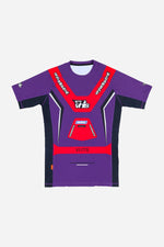 "Racer" Short Sleeves Rash Guard Purple