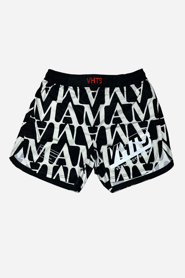 VHTS × MATIN AVENIR Limited Collaboration Monogram Combat Shorts BLACK (PRE ORDER WAITING TIME 30 DAYS)