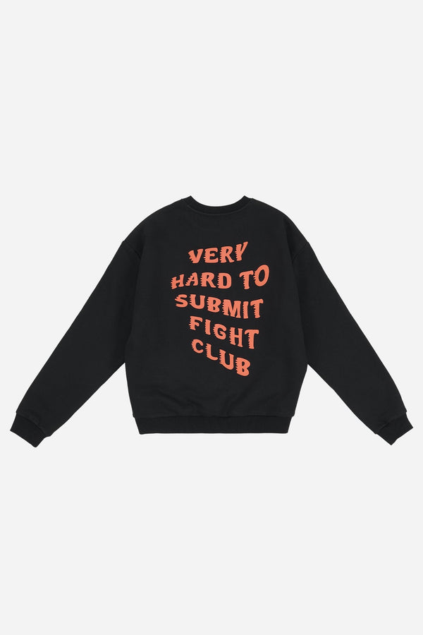 VHTS FC CREW NECK SWEAT SHIRTS-BLACK/ ORANGE