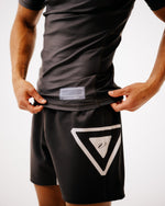 Violent Hymn Series BJJ Fitted Shorts Charcoal Gray - view 4