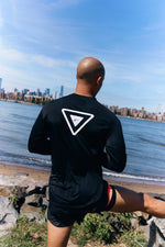 Collection "VHTS RELAX" - Relaxed fit long sleeve rash guard/ Sports T shirts BLACK - view 6