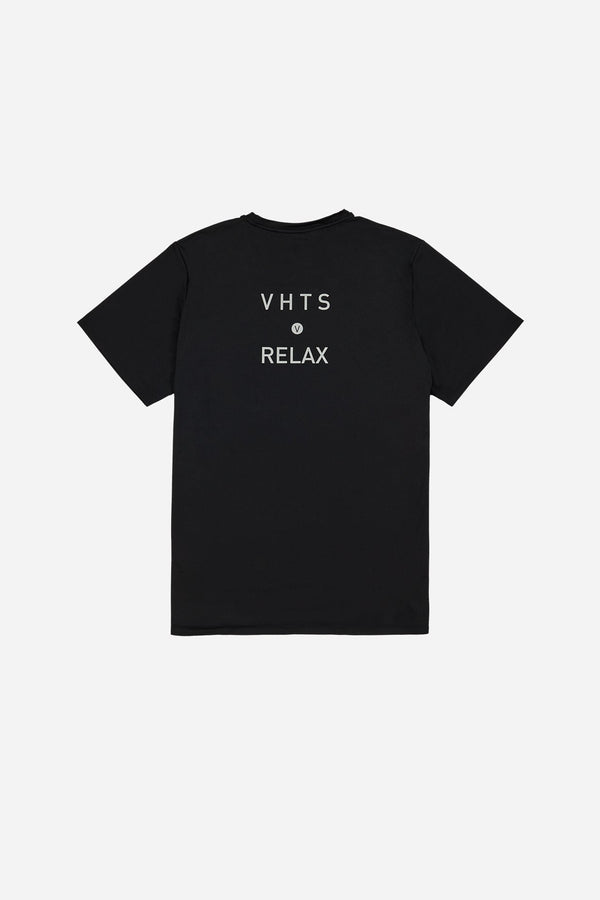 Collection "VHTS RELAX" - Relaxed fit short sleeve rash guard/ Sports T shirts BLACK - view 2