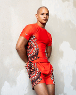 Trippy Tiger Series 2024 Tenacious R E D BJJ Fitted Shorts - view 3