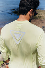 Collection "VHTS RELAX" - Relaxed fit long sleeve rash guard/ Sports T shirts YELLOW - view 3