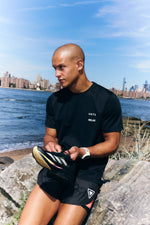 Collection "VHTS RELAX" - Relaxed fit short sleeve rash guard/ Sports T shirts BLACK - view 3