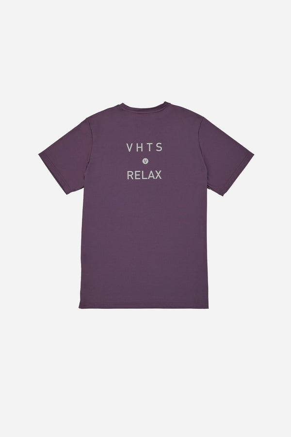 Collection "VHTS RELAX" - Relaxed fit short sleeve rash guard/ Sports T shirts PURPLE - view 2