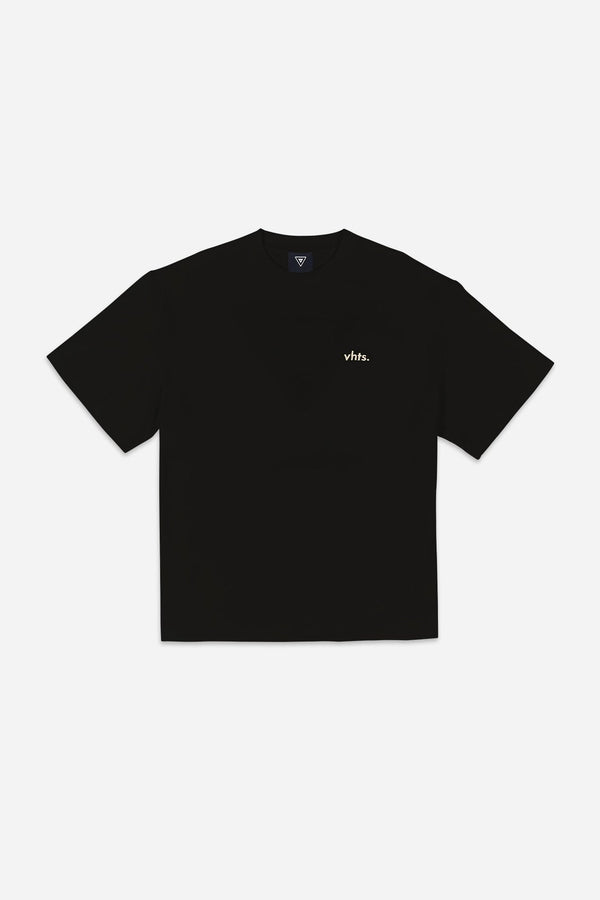 VHTS Logo T-Shirt – Premium Cotton Staple BLACK