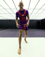 "Racer" Short Sleeves Rash Guard Purple - view 3