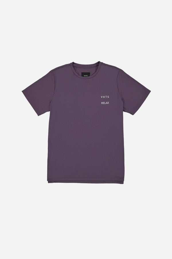 Collection "VHTS RELAX" - Relaxed fit short sleeve rash guard/ Sports T shirts PURPLE