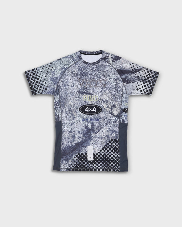 Hudson Highlands Camo Series Short Sleeves Rash Guard - Lichen Grey