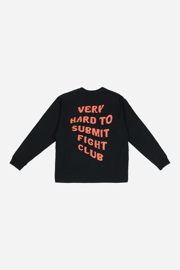 VHTS Fight Club Long Sleeve T-Shirt — Black / Orange