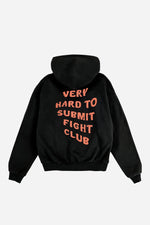 "VHTS FC" OVERSIZED HOODIE - Black / ORANGE