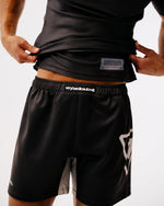 Violent Hymn Series BJJ Fitted Shorts Charcoal Gray - view 3